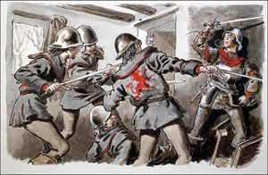 Pals - Merrie Olde England - Back to the Wall art by Mike Hubbard