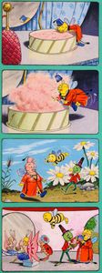 Gregory Grasshopper helps Mr Bumblebee art by Gordon Hutchings
