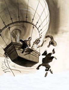 Across the Channel by Balloon art by Peter Jackson