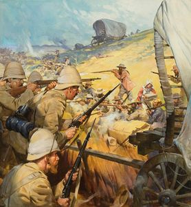 Boer War Skirmish art by James E McConnell