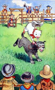 Gulliver Guinea-Pig: Rodeo art by Philip Mendoza
