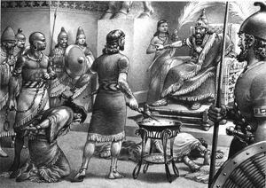 Zedekia at the Mercy of Nebuchadnezzar art by Patrick Nicolle