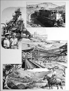 Iron Mine in Western Australia art by Patrick Nicolle