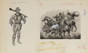Cowboy/Cowboy and Indians art by Ron Embleton