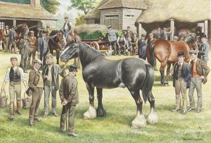 Horse Drawn Vehicle Series - The Champion art by Ron Embleton