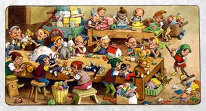 Santa's Little Helpers art by Geoff Squire