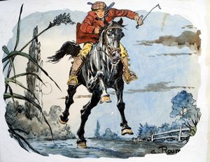 Black Beauty - Galloping art by Carlos Roume