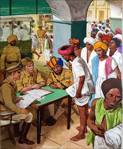 India Enters World War Two art by Clive Uptton