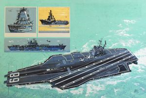 USS Nimitz art by John S Smith
