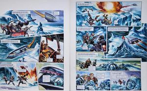 The Frozen Airmen from 'The Hericon/Nivatian Conflict' (TWO pages) art by Gerry Wood