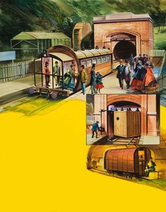 Early Underground Trains art by Gerry Wood