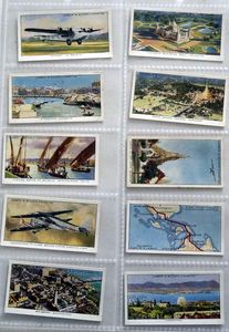 Full Set of 50 Cigarette Cards: Empire Air Routes (1936) by Various