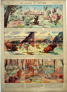 Imagerie d’Epinal Les Chasses de Tartarin by unknown