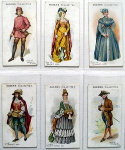 Set of 6 'British Costumes From 100 B.C. to 1904' Ogden's Cigarette Cards (1905)