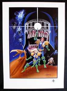 Ian Gibson: Judge Dredd Colour art by Ian Gibson