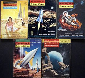 The Magazine of Fantasy and Science Fiction: 1954 - Volume 6, #1 - #5 (5 issues)