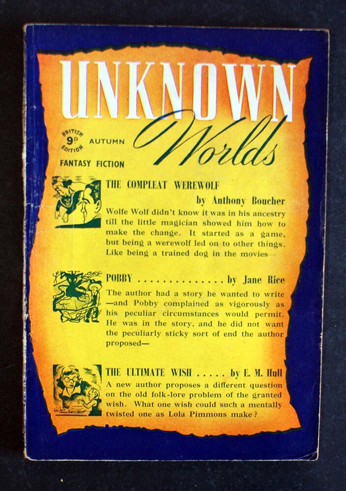 Unknown Worlds (UK Edition): Autumn 1945 by Anthony Boucher, Jasne Rice, E. M. Hull