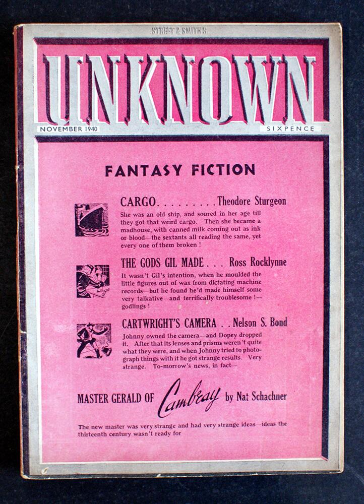 Unknown Fantasy Fiction (UK Edition): November 1940 by Theodore Sturgeon, Ross Rocklynne, Nelson S. Bond, Nat Schachner