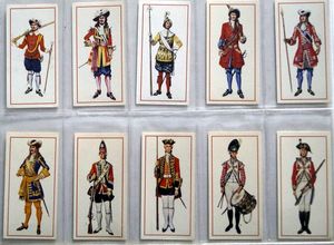 players cigarette cards military uniforms of the british empire overseas A page from a vintage card album entitled 'Military Overseas'. The displayed depict soldiers of the Witwatersrand Rifles and the Regiment Louw Wepener from the WW2 Military Uniforms Of British