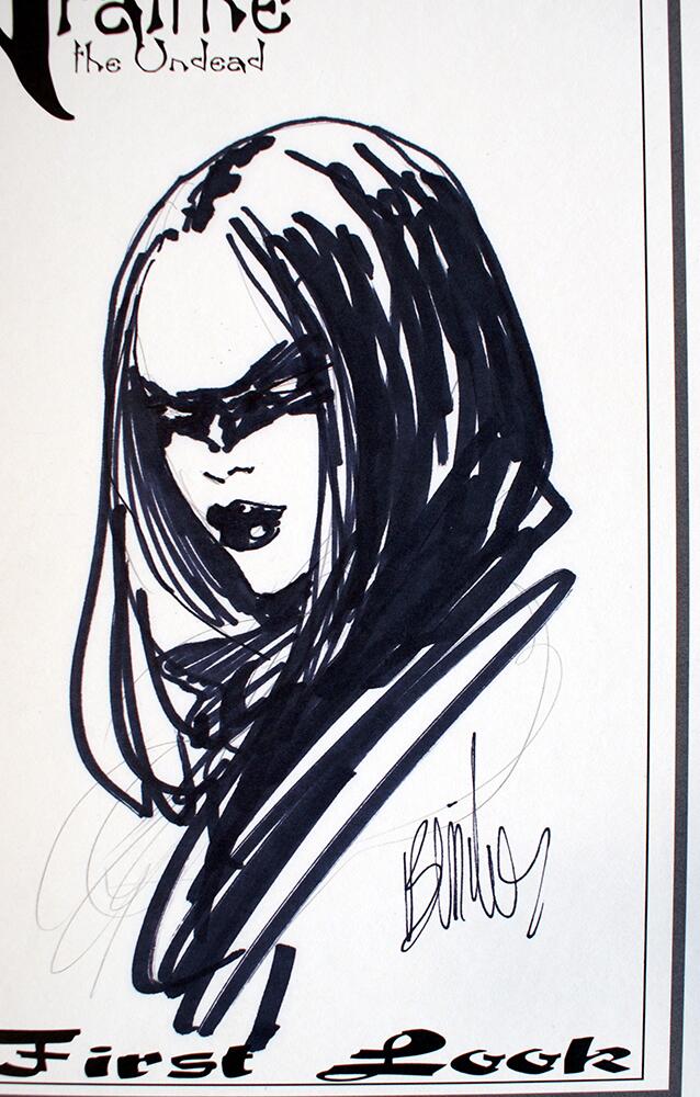 Signed, Joe Benitez: Wraithe The Undead: First Look Sketch Edition
