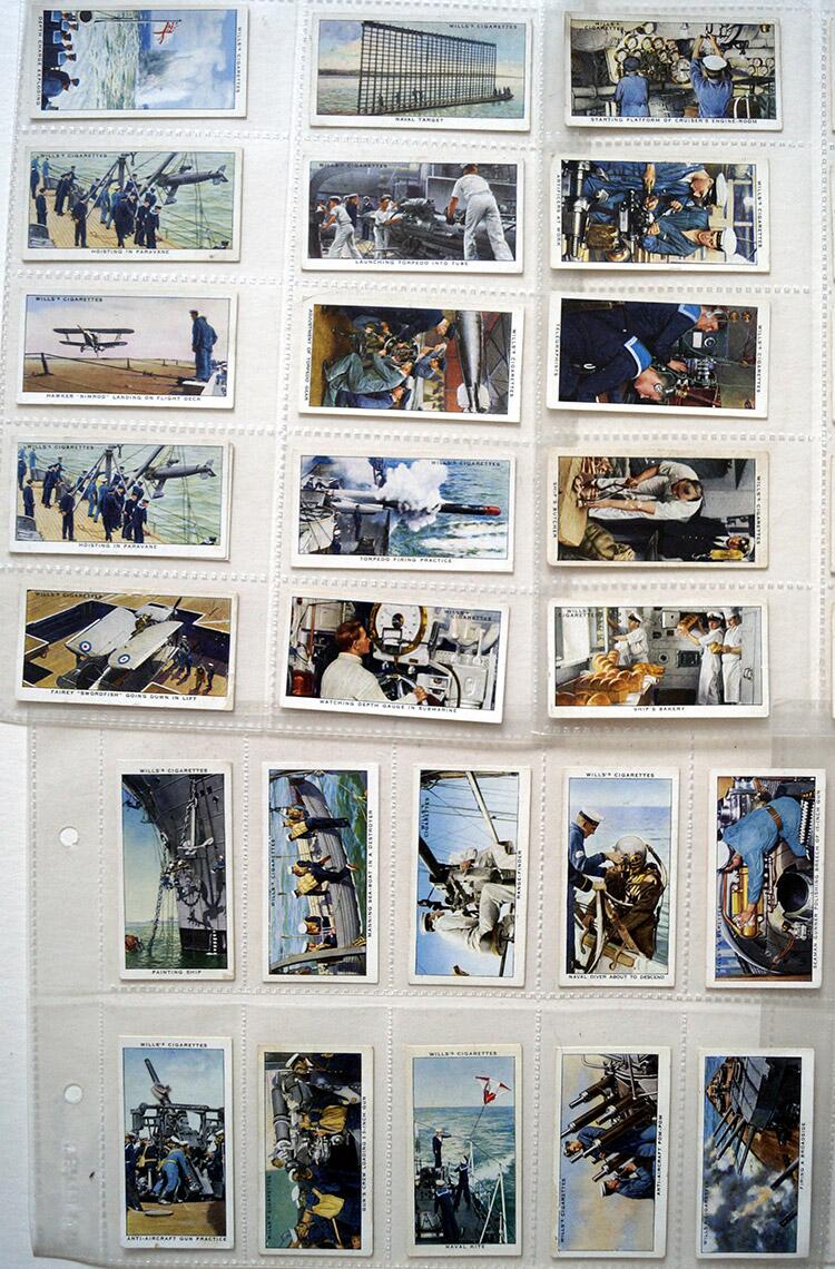 Complete Set of 50 'Life In The Royal Navy' Wills Cigarette Cards (1939)