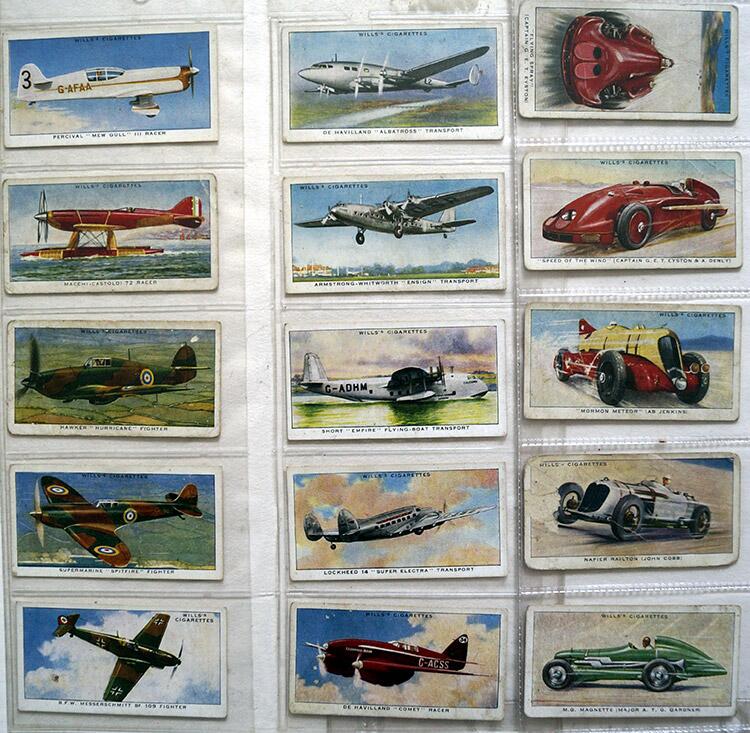 wills cigarette cards Complete Set of 50 'Speed' Wills Cigarette Cards (1938)