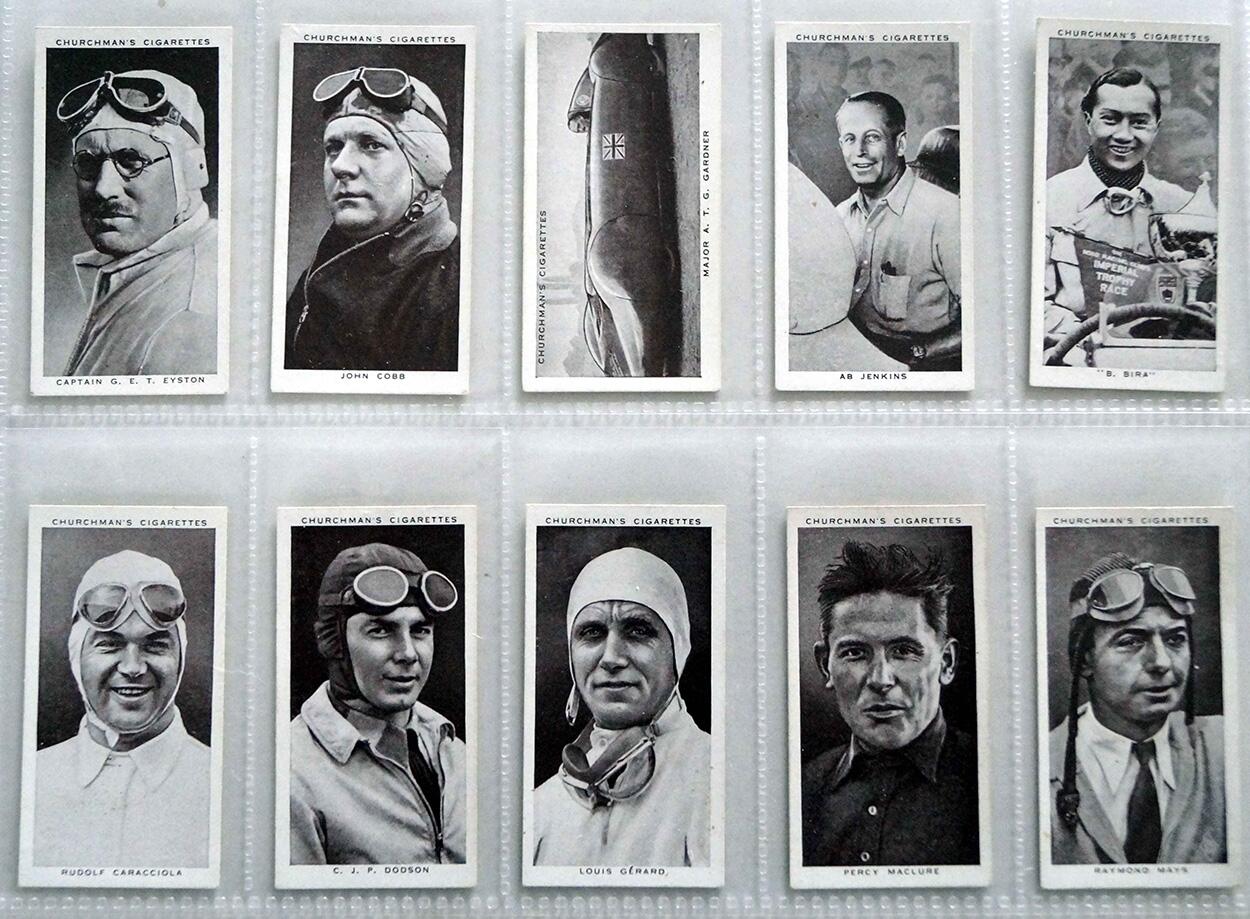 Full Set of 50 Cigarette Cards: Kings of Speed (1939) by Various