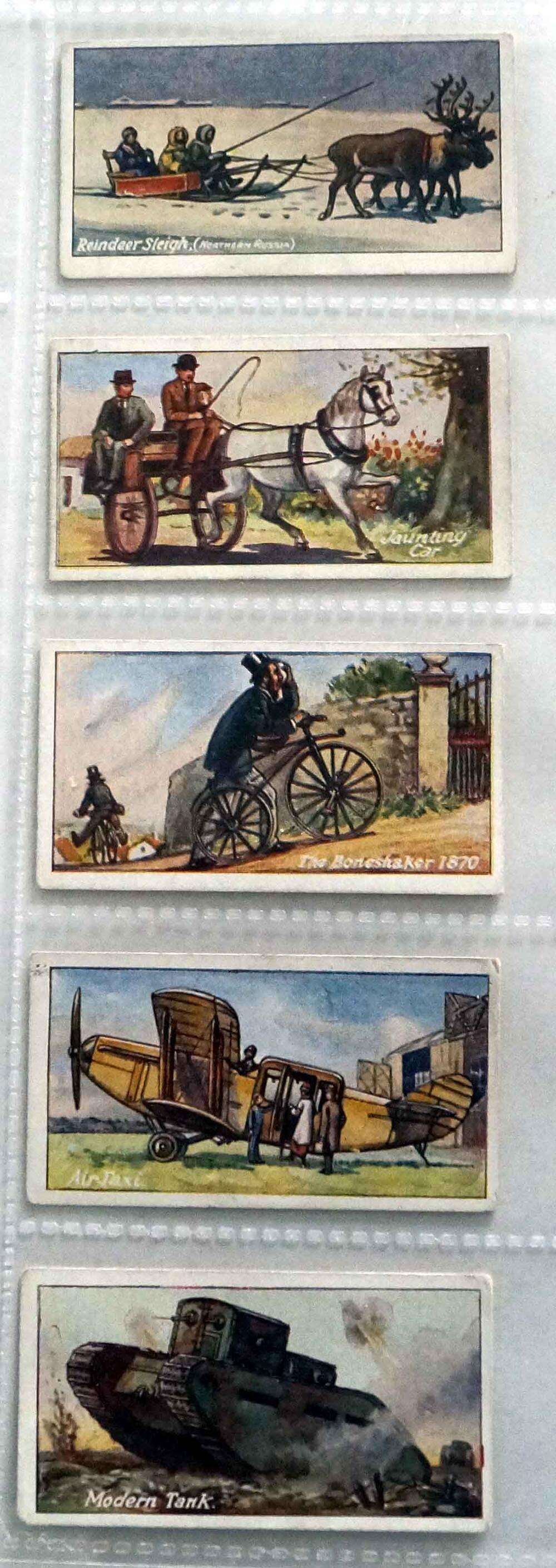 Full Set of 25 Cigarette Cards: Vehicles of All Ages (1924) by Various
