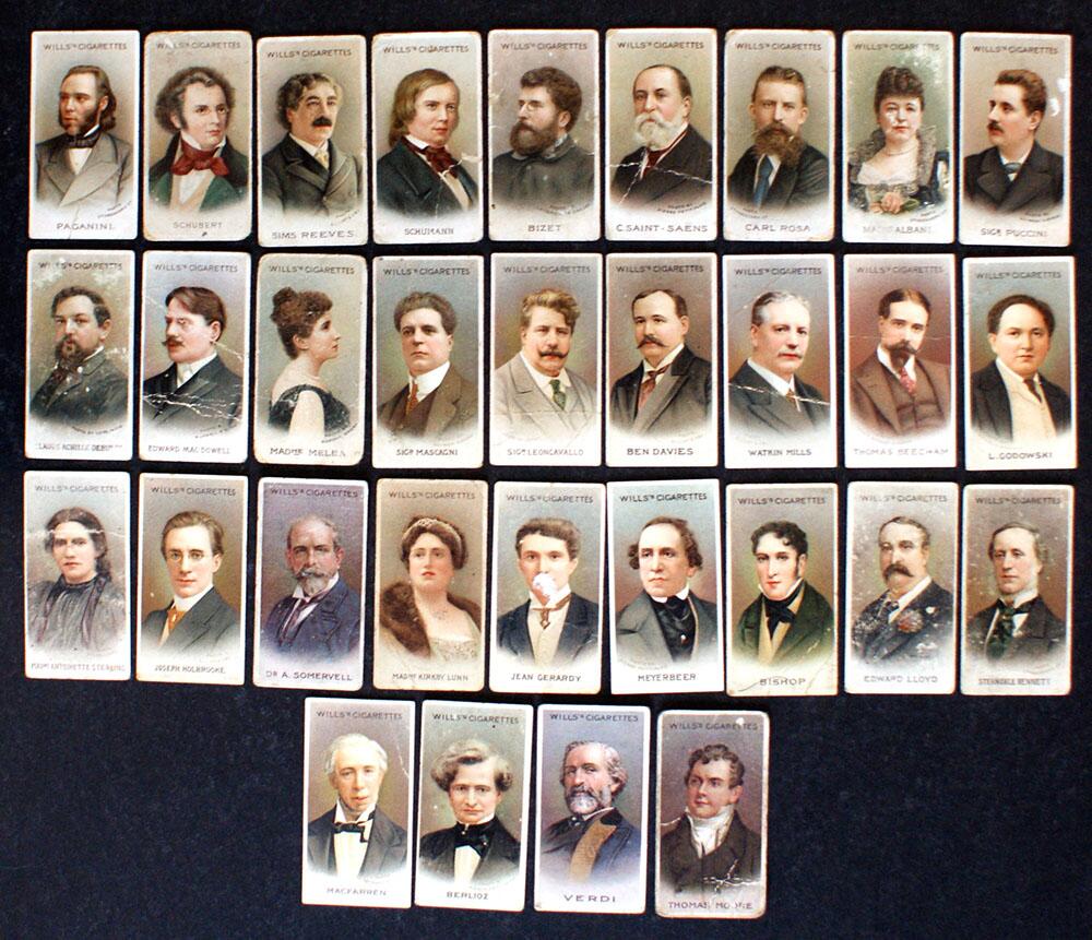 Cigarette Cards: Musical Celebrities (1912-1914) (31 cards)
