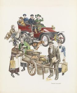 Greengrocer art by Ron Embleton