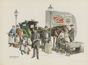 Horse Drawn Vehicle Series - The Hansom Cab art by Ron Embleton