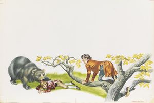 Aesop's Fables - The Two Friends art by Ron Embleton