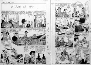Please Sir! Gone Fishing (TWO pages) art by Graham Allen
