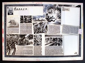 Hardy's Drawing Board: 'Caddo Oil Fire of 1911' art by Wilf Hardy