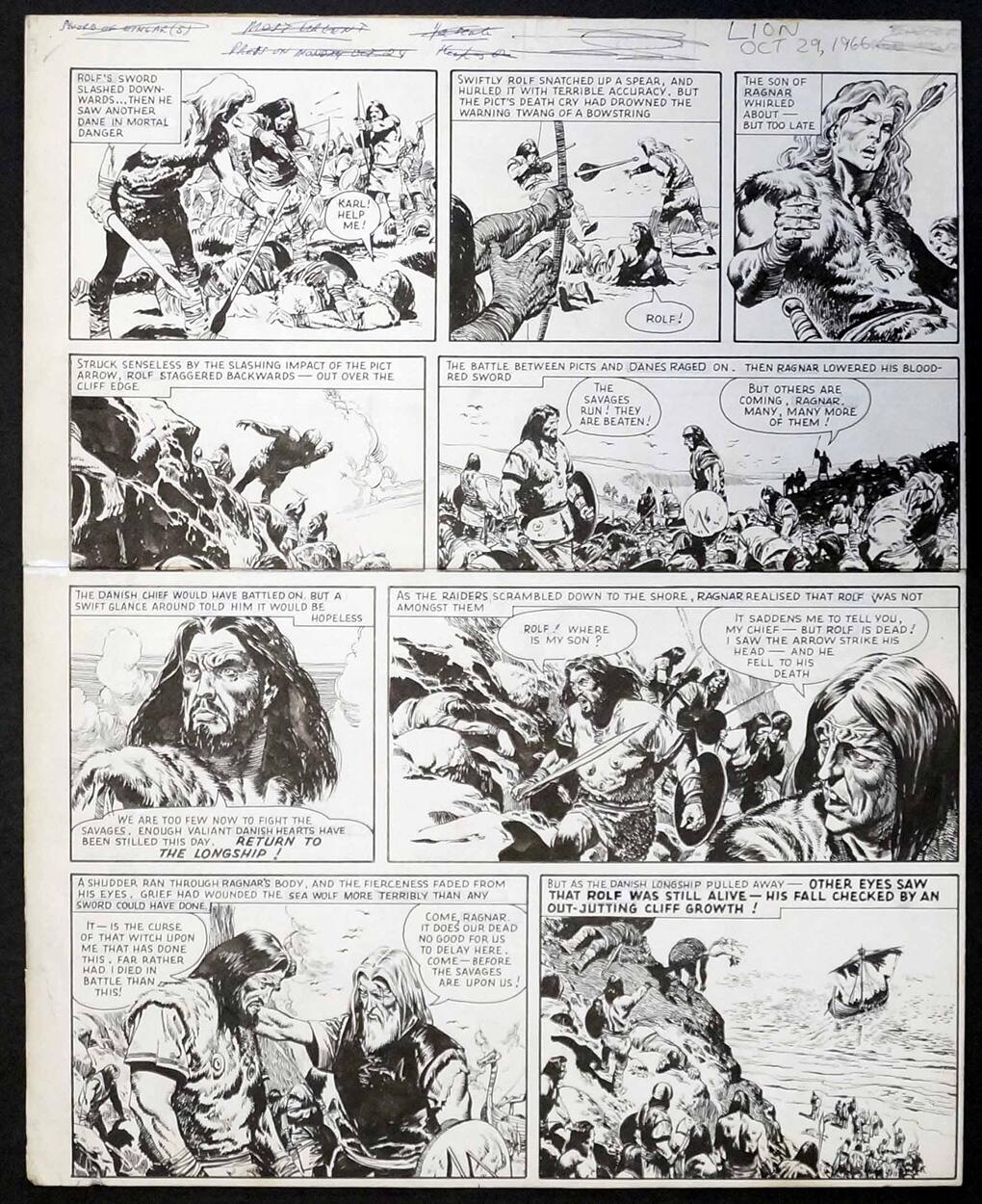 Karl The Viking: 29th October 1966 (Page 2) art by Don Lawrence