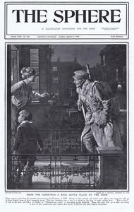 Home for Christmas (original cover page from The Sphere 1916) art by Fortunino Matania