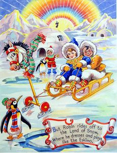 Northern Lights art by E Dorothy Rees