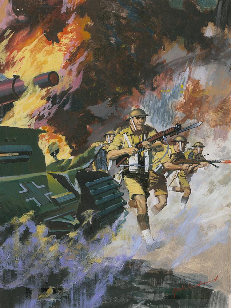 Battle Picture Library cover #174  'Blaze of Action' art by Jordi Penalva