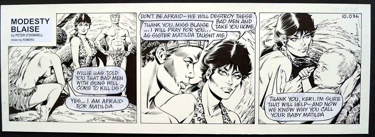 Modesty Blaise Daily Strip #10036 art by Enric Badia Romero