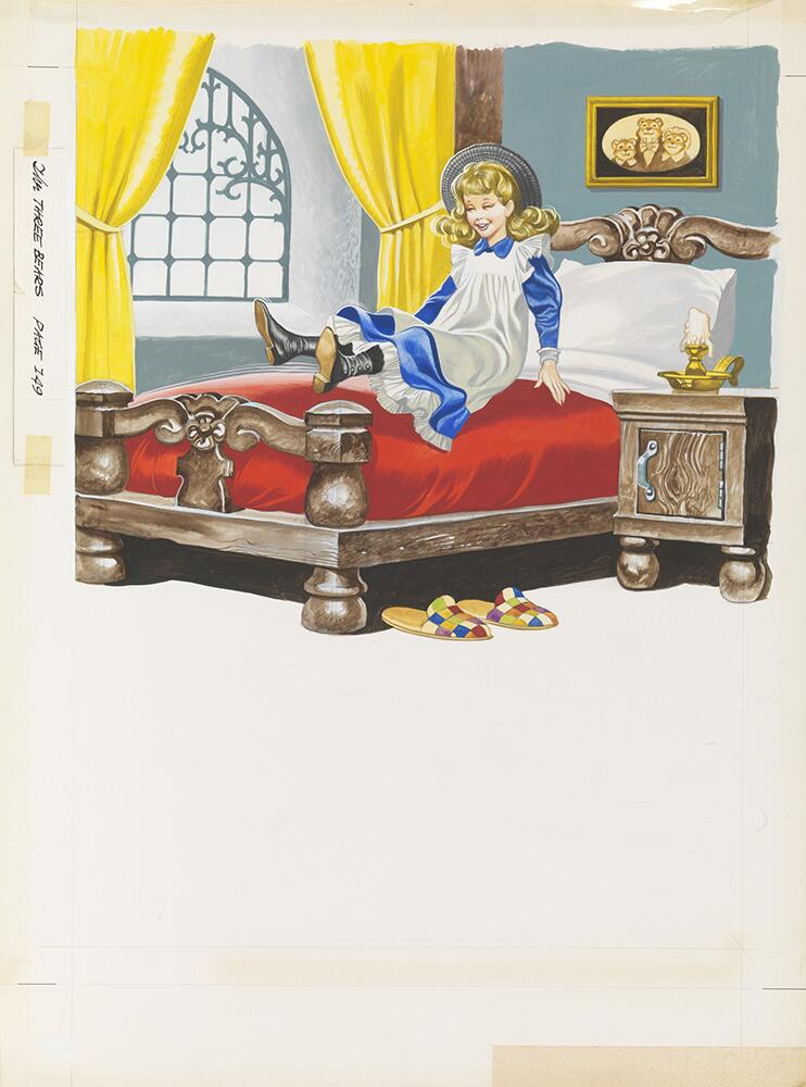 The Three Bears - Testing the Bed art by Ron Embleton