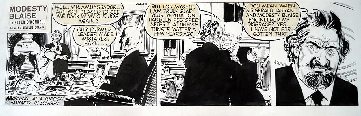 Modesty Blaise daily strip 6443 art by Neville Colvin