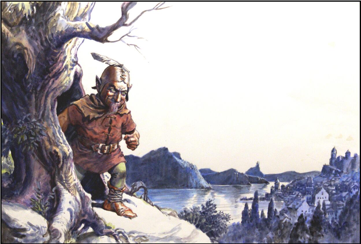 High Above the Town art by Geoff Campion