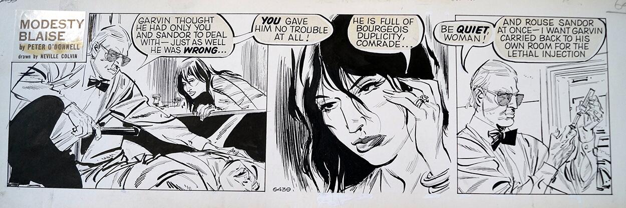 Modesty Blaise daily strip 6439 art by Neville Colvin