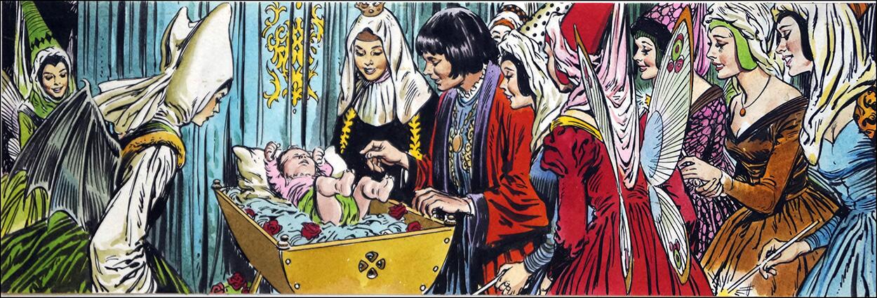 Sleeping Beauty: The Evil Fairy at the Crib art by Jesus Blasco
