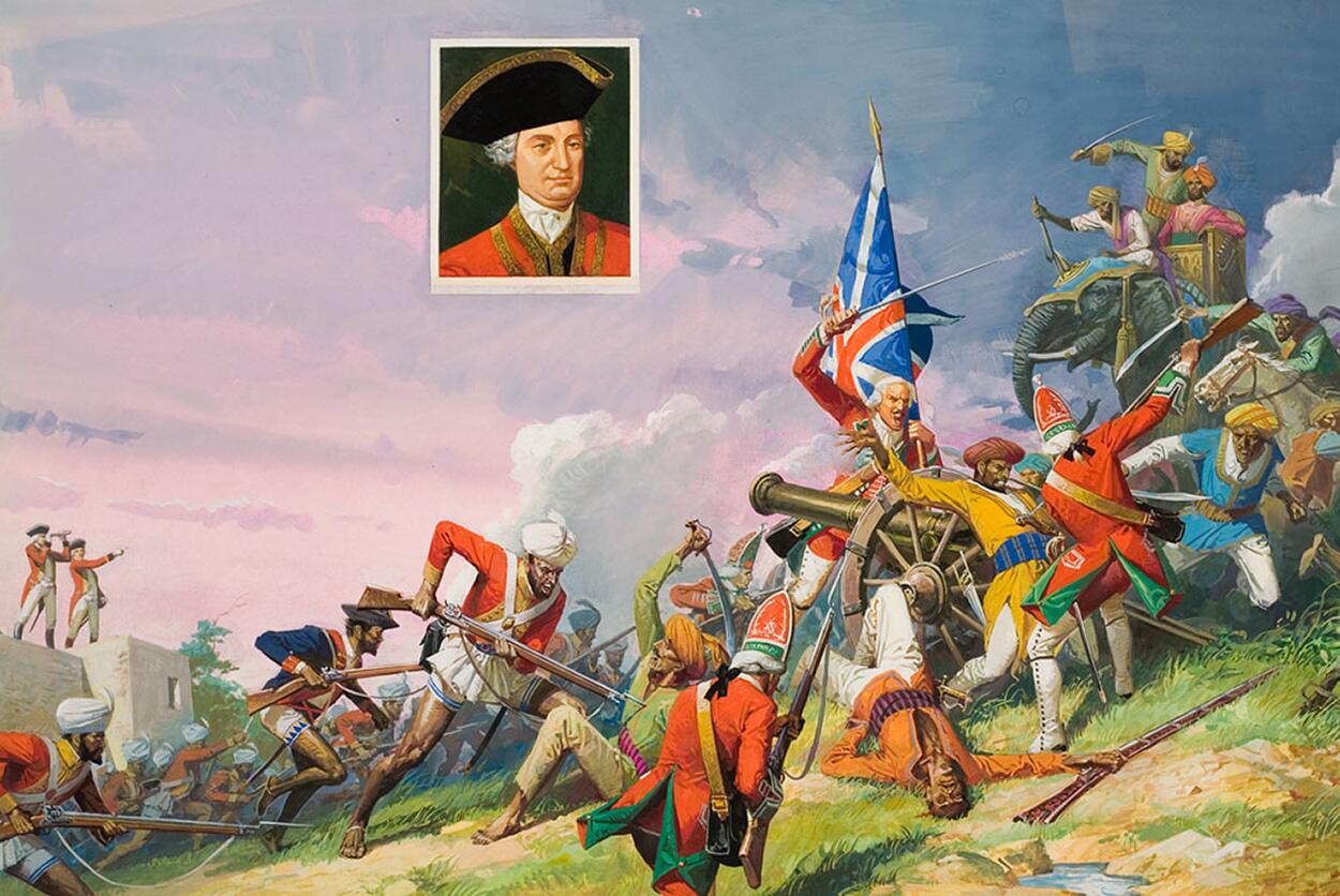 Clive of India and the Battle of Plessey art by Severino Baraldi