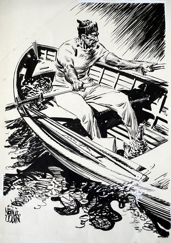 Story illustration art by Neville Colvin