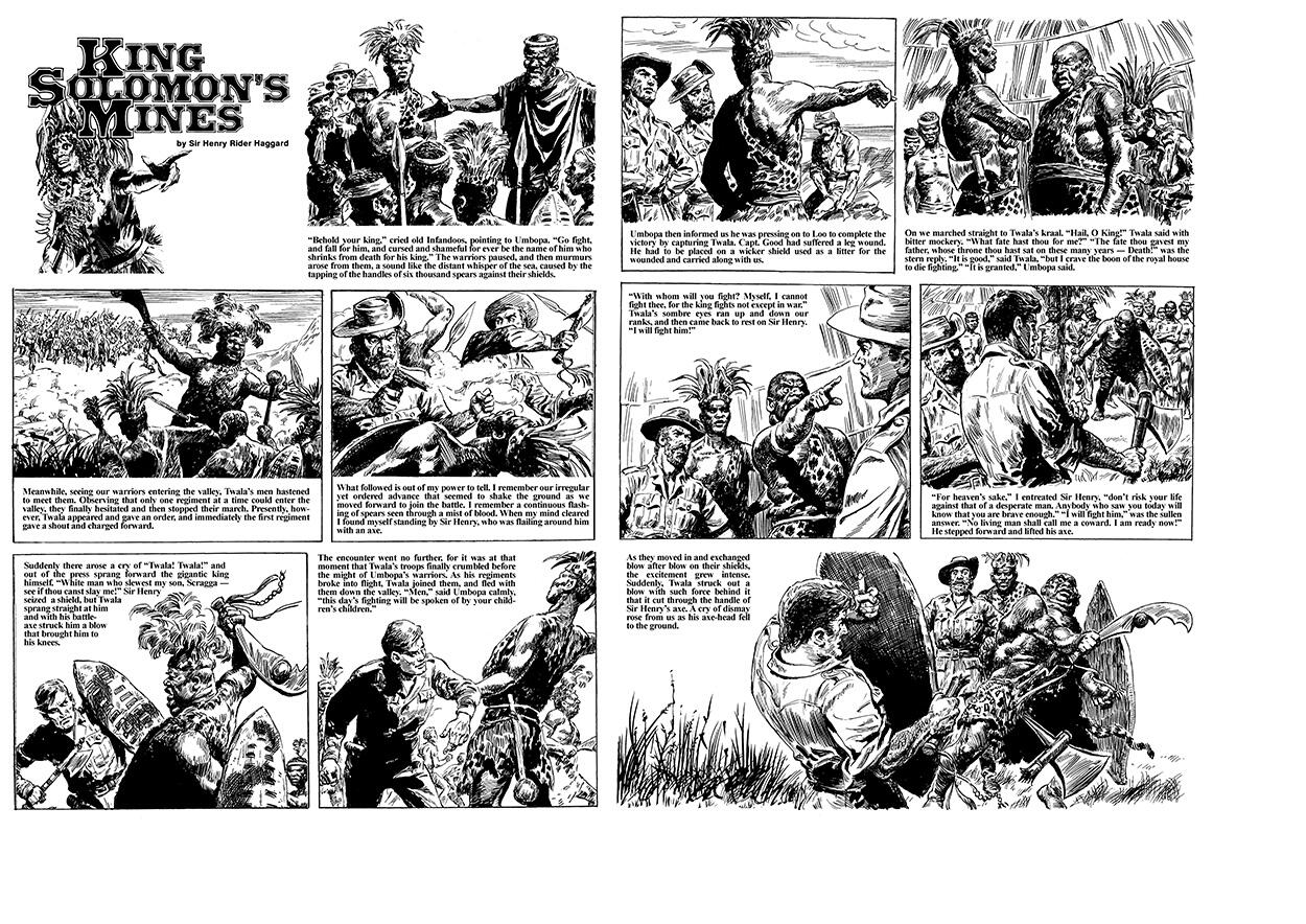 King Solomon's Mines Pages 23 and 24 (two pages) art by Cecil Doughty