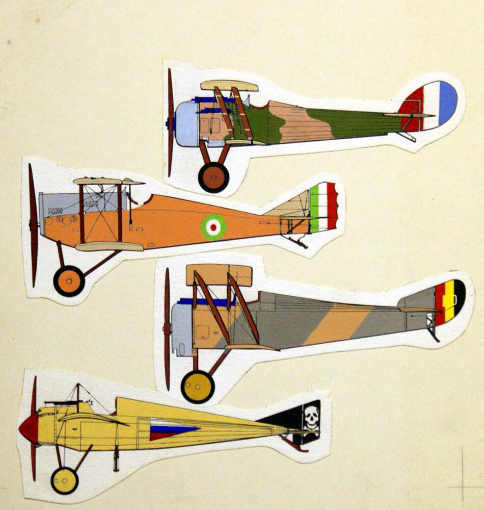 Fighters of World War One art by Wilf Hardy