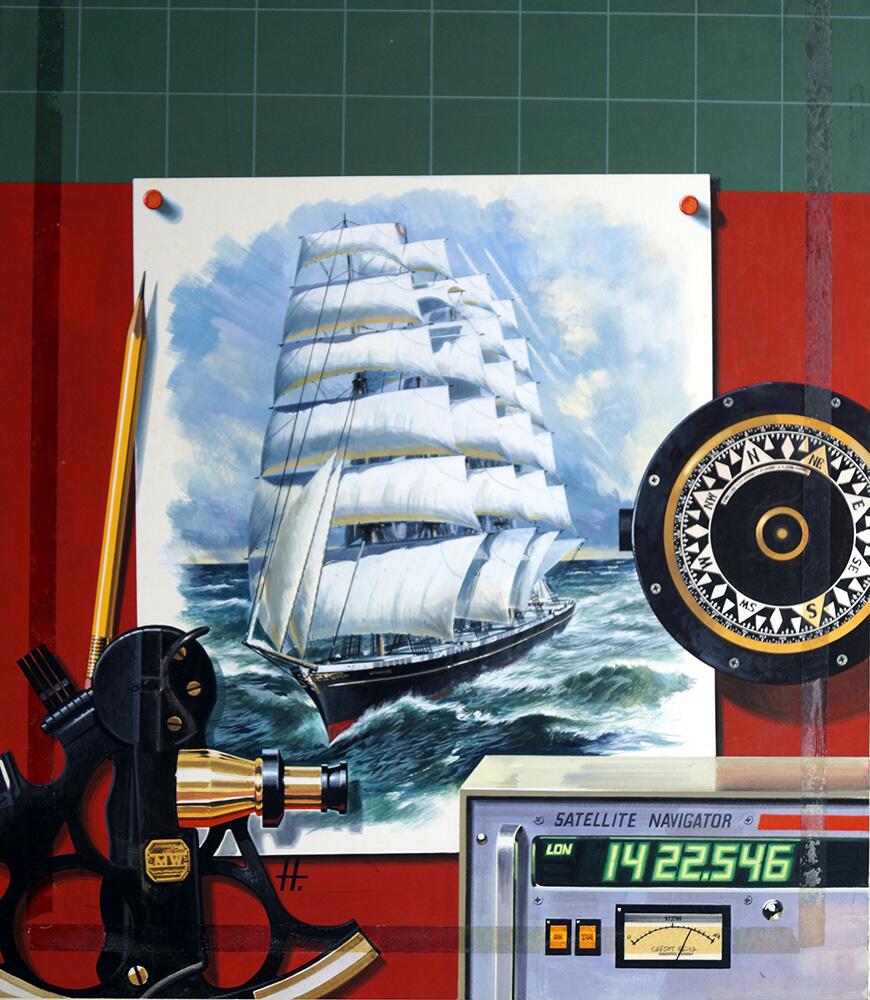 Sailing from the Past to the Future art by Wilf Hardy