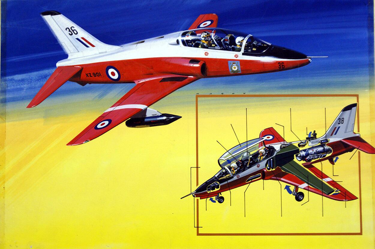 Hawker Siddeley HS-1182 Hawk art by Wilf Hardy